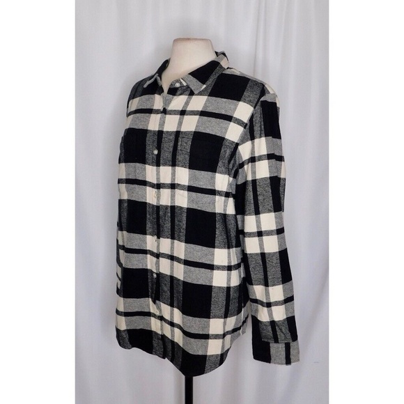 NWT!! THREAD & SUPPLY Baxter Plaid Shirt Black & Beige Buttondown Flannel Large - Picture 7 of 16